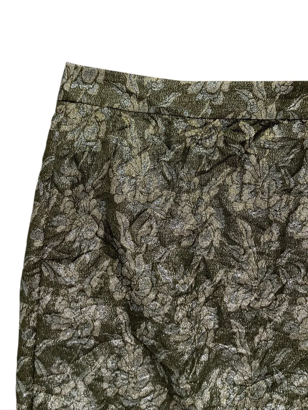 J.Crew Collection Metallic Floral Jacquard Pencil Skirt size 10 Cocktail Party
